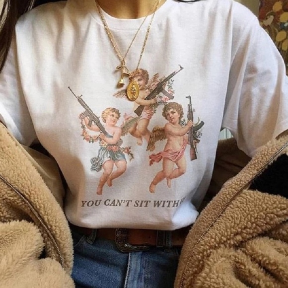 Urban Outfitters Tops - NWT Trendy Bad angels 👼 graphic crewneck tee XL